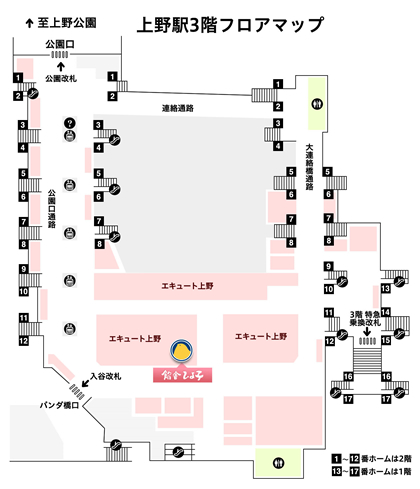 上野駅フロアマップ